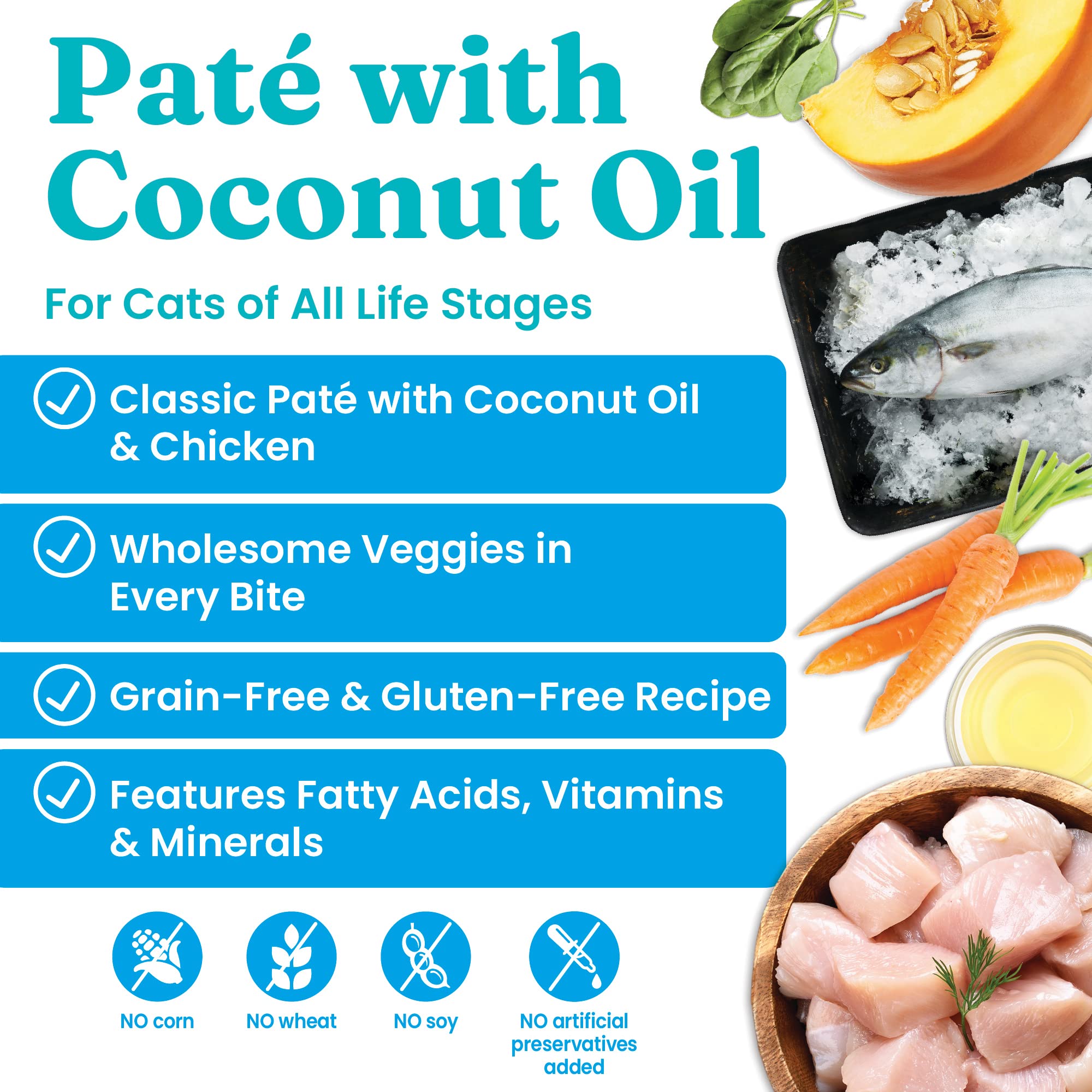 Solid Gold Tropical Blendz Wet Cat Food — Chicken Pate in Coconut Oil (16-Pack)