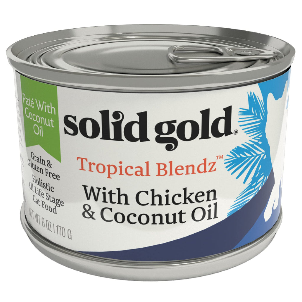 Solid Gold Tropical Blendz Wet Cat Food — Chicken Pate in Coconut Oil (16-Pack)