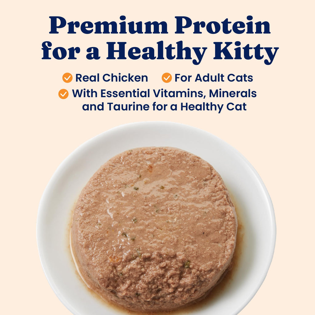 Solid Gold Wet Cat Food Pate for Indoor Cats – Real Chicken, High Moisture, Grain Free (24ct/3oz)