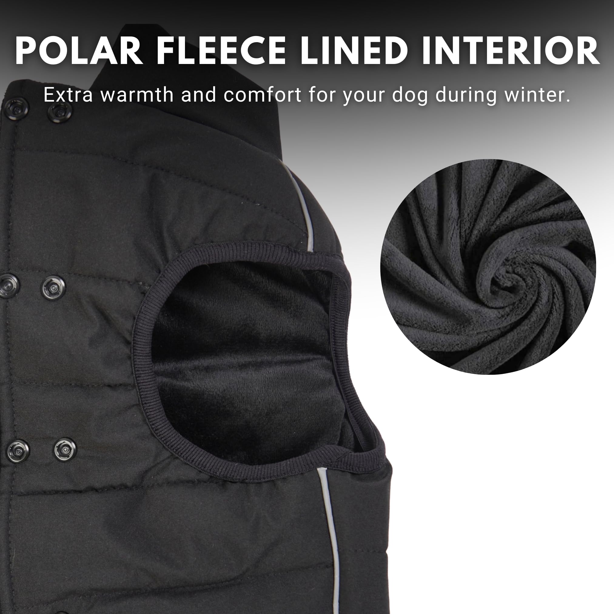 Spark Paws Dog Winter Jacket - Water-Resistant, Warm Fleece, Reflective - 3XL