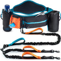 SparklyPets Double Bungee Waist 2 Dog Leash with Back Brace – Dual Walking Belt for Medium/Large Dogs