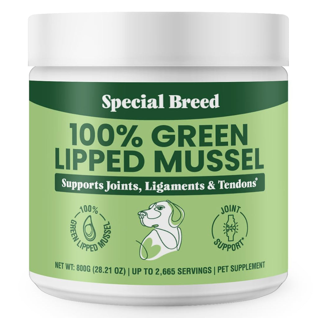 Special Breed Green Lipped Mussel Powder for Dogs & Cats – Natural Joint Support from New Zealand (800g)