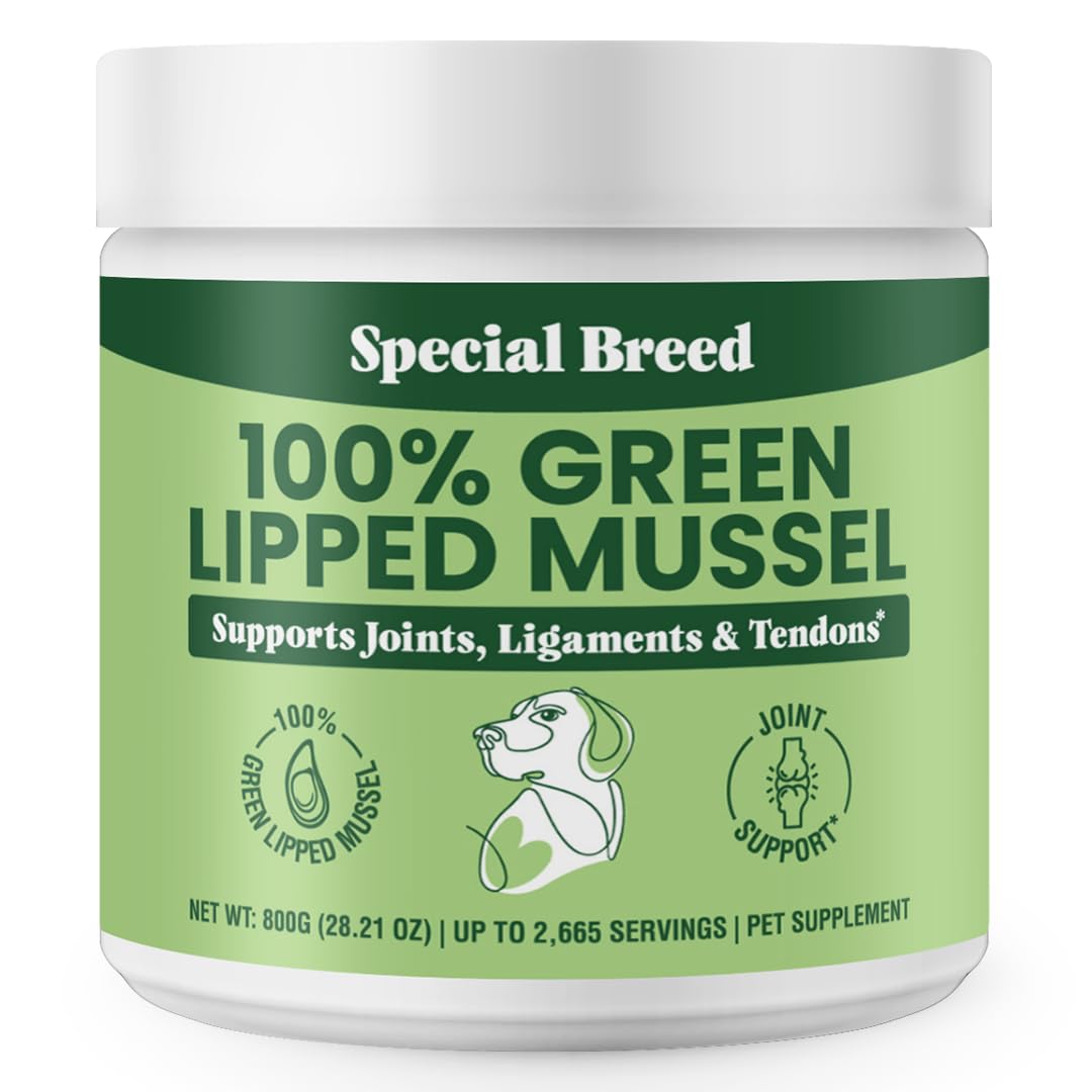 Special Breed Green Lipped Mussel Powder for Dogs & Cats – Natural Joint Support from New Zealand (800g)
