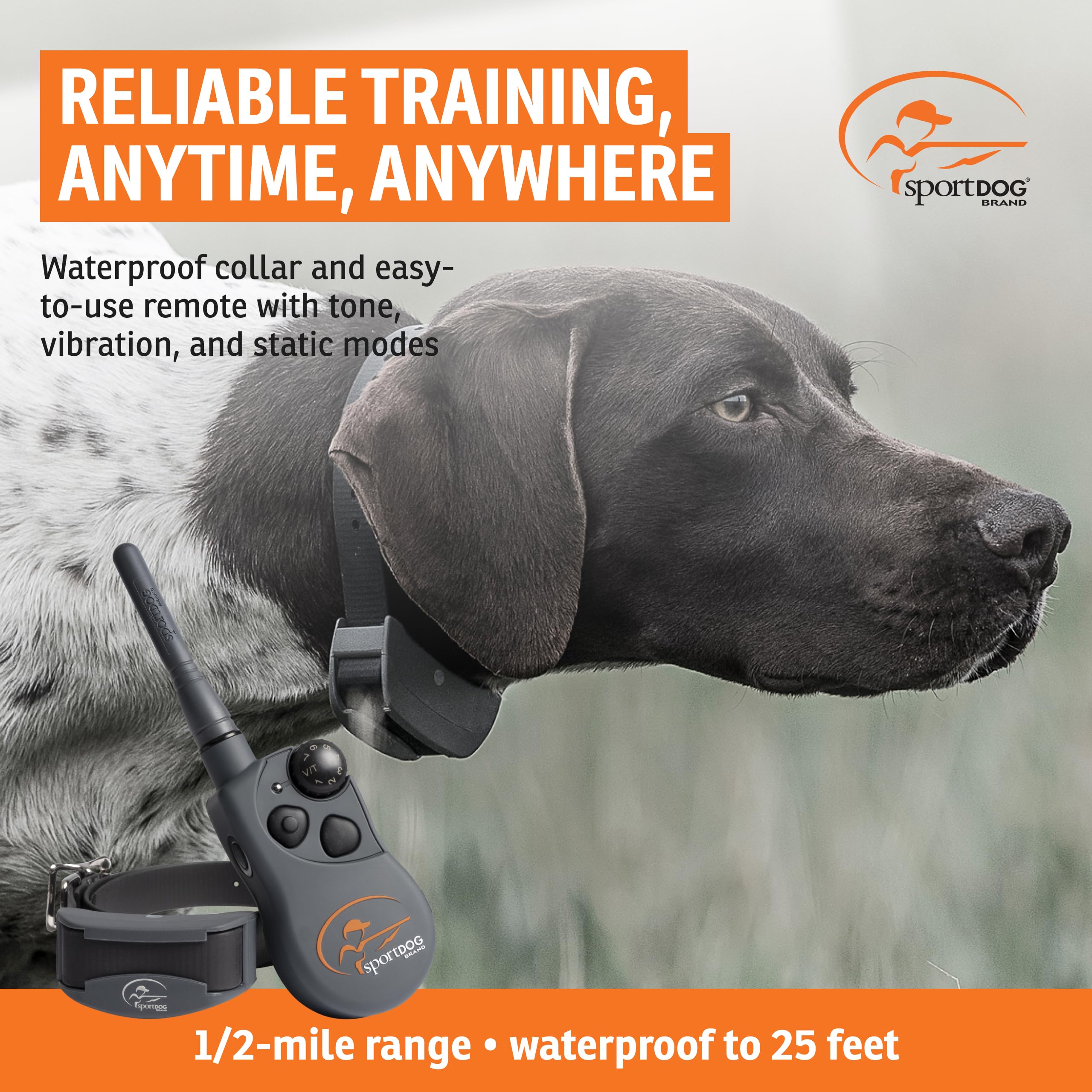 SportDOG SportHunter 825X Remote Training Collar — Half-Mile Range, Waterproof