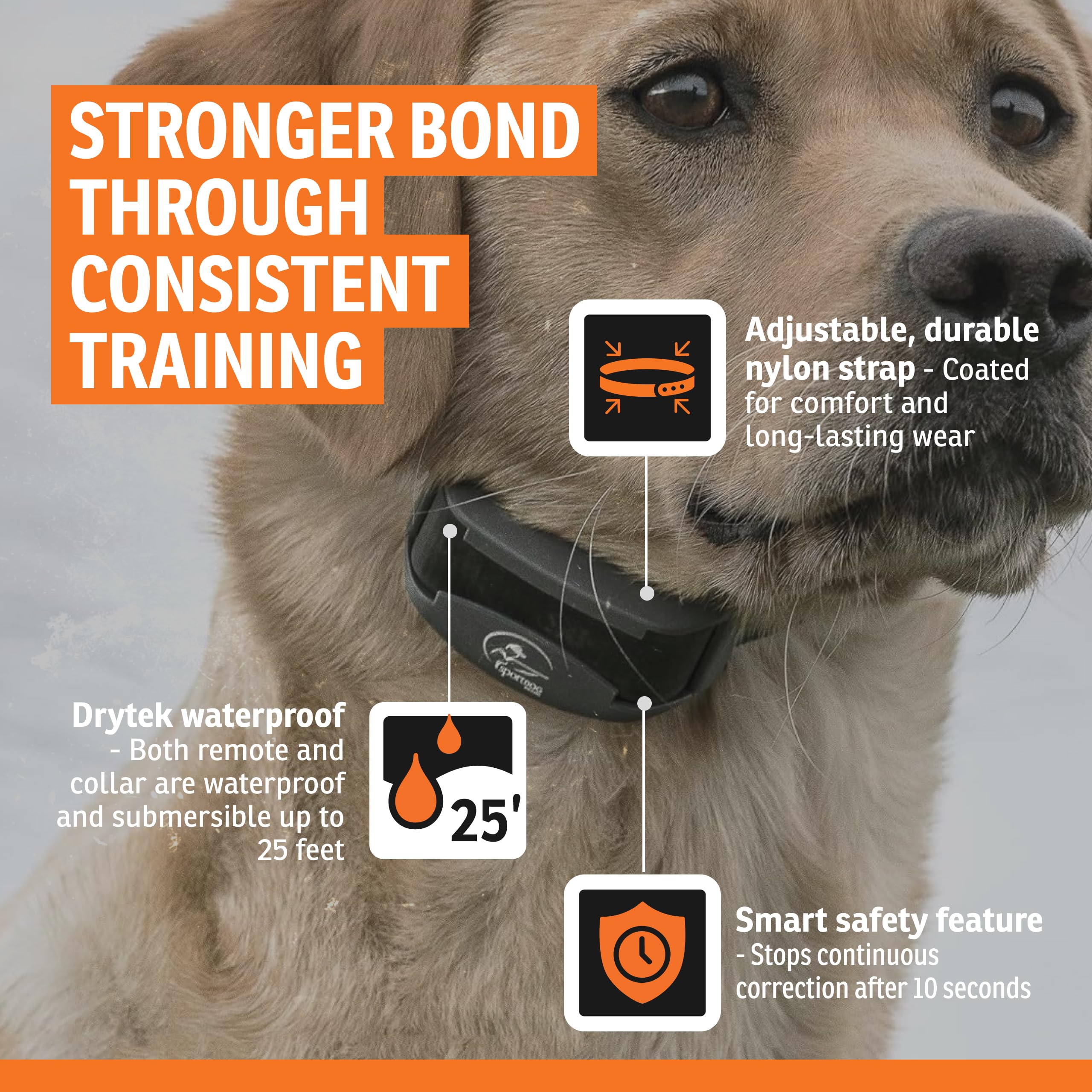 SportDOG SportHunter 825X Remote Training Collar — Half-Mile Range, Waterproof