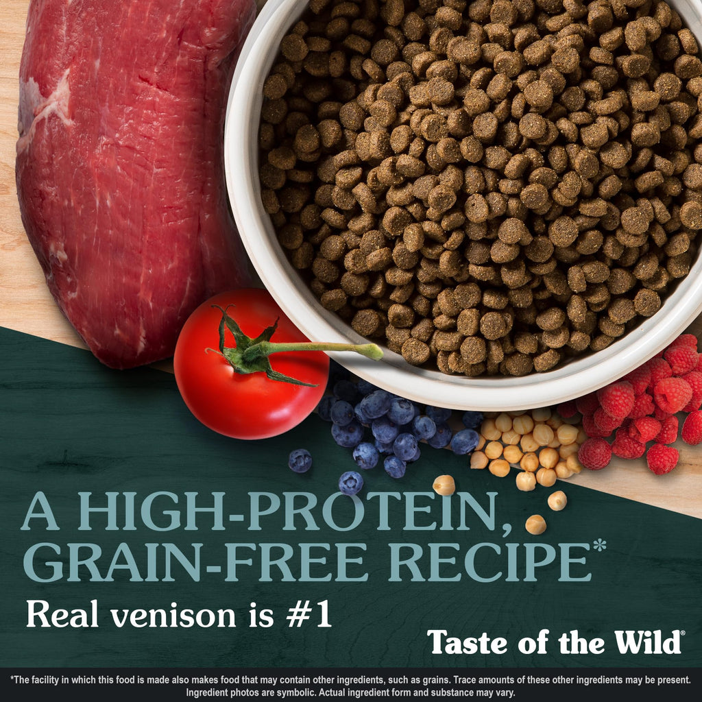 Taste of the Wild Appalachian Valley Small Breed Grain-Free Venison Dry Dog Food — 32% Protein, Real Venison, 28lb