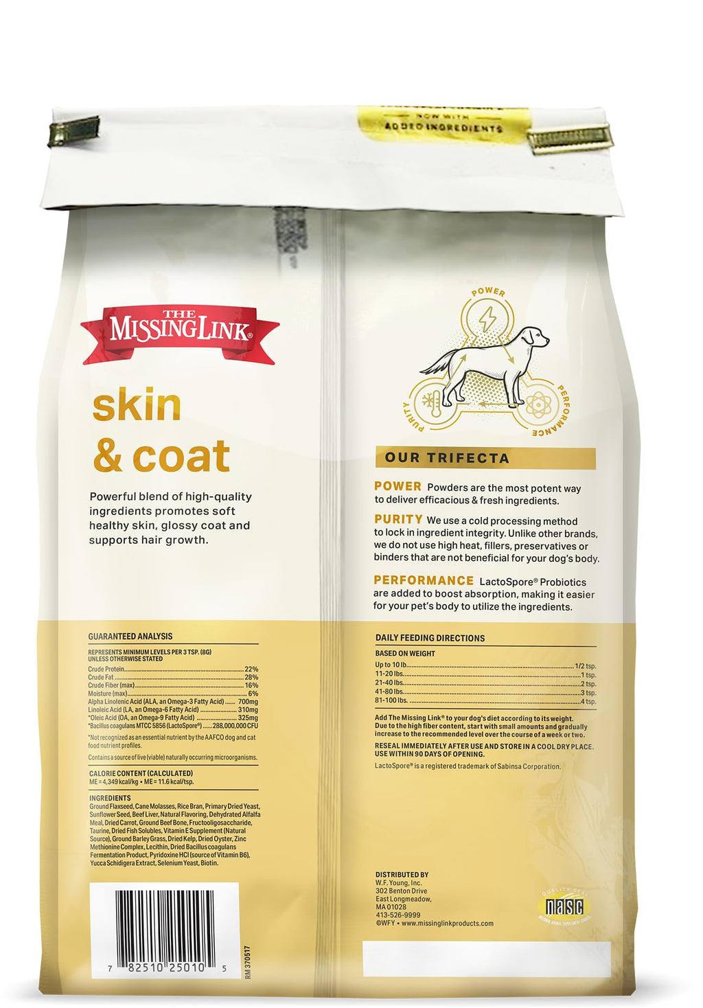 The Missing Link Skin & Coat + Probiotics Supplement for Dogs | 5lb Bag, Healthy Skin, Glossy Coat & Hair Growth