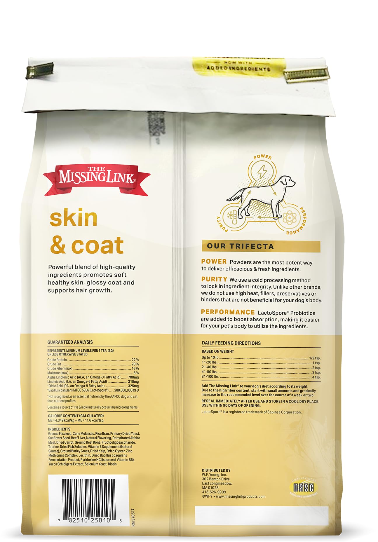 The Missing Link Skin & Coat + Probiotics Supplement for Dogs | 5lb Bag, Healthy Skin, Glossy Coat & Hair Growth
