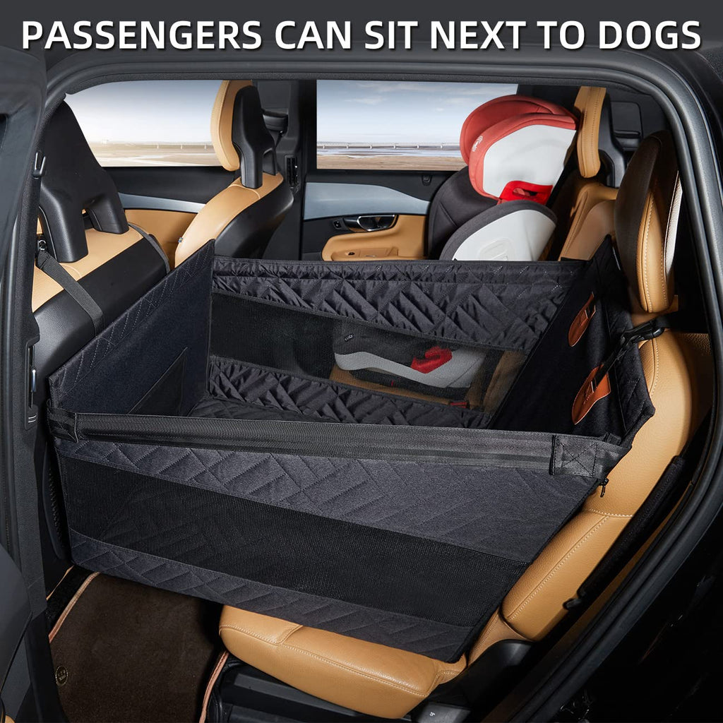 TKYZ Medium Dog Car Seat — Back Seat Extender, Waterproof Large Dog Seat Cover, Car Hammock (Black)