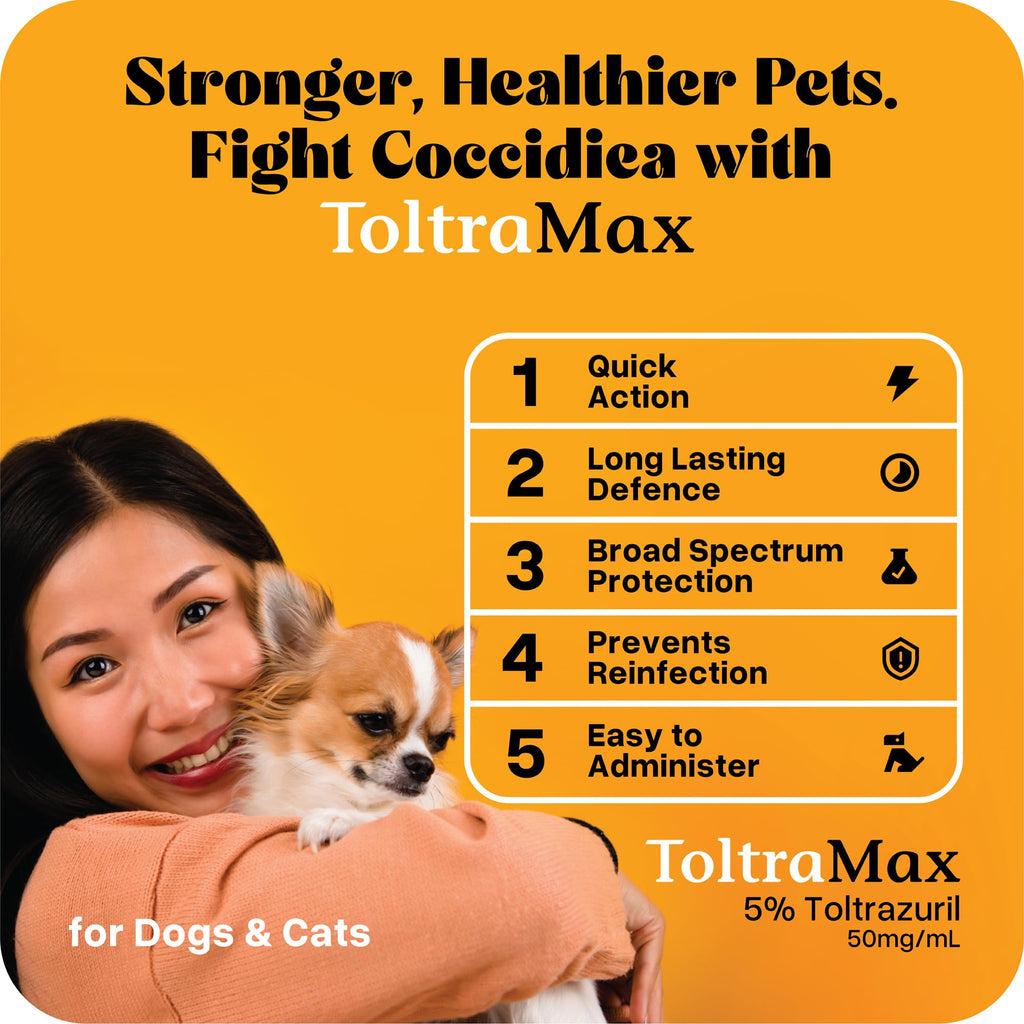 ToltraMax Toltrazuril 5.0% – 240 mL for Horses, Dogs & Cats (Non-Food Chain Animals)