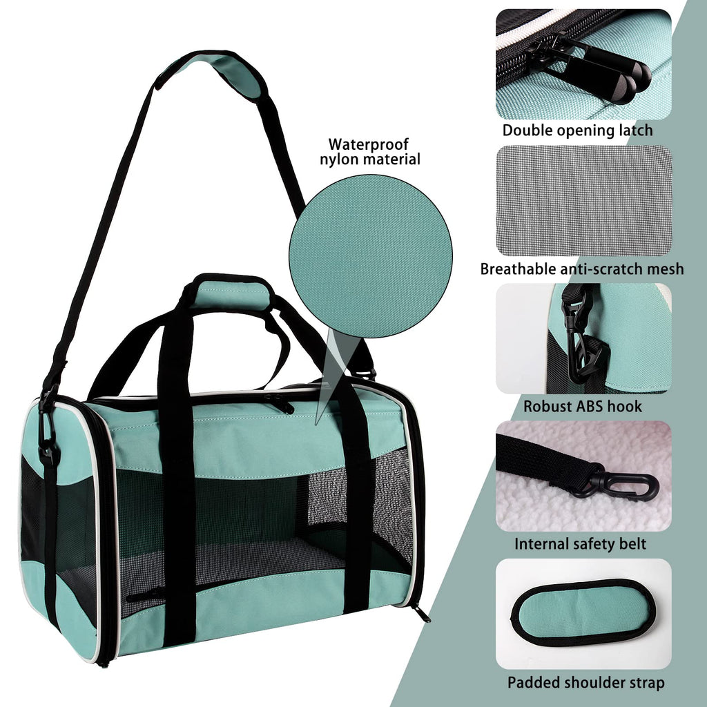Top tasta Cat Carrier - Soft Sided Pet Carrier Up to 30 lb, Breathable & Collapsible (X-Large, Green)