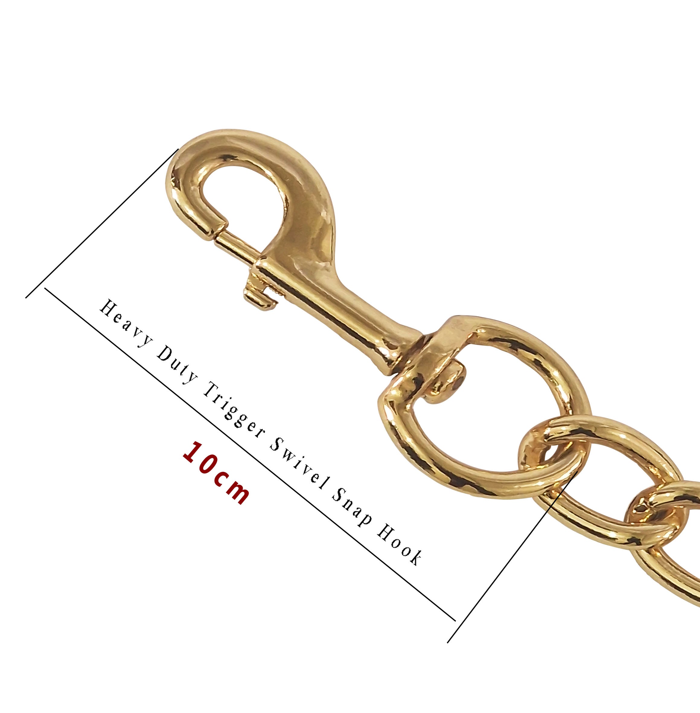 Heavy Duty Gold Leash Chain Dog Lead for any Medium, Large and Extra Large Dog Breed