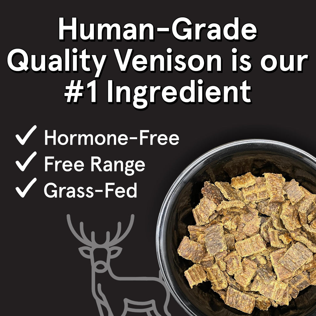 TRMC Real Meat Air Dried Venison Dog Food – 2lb, USA-Crafted Grain-Free High-Protein