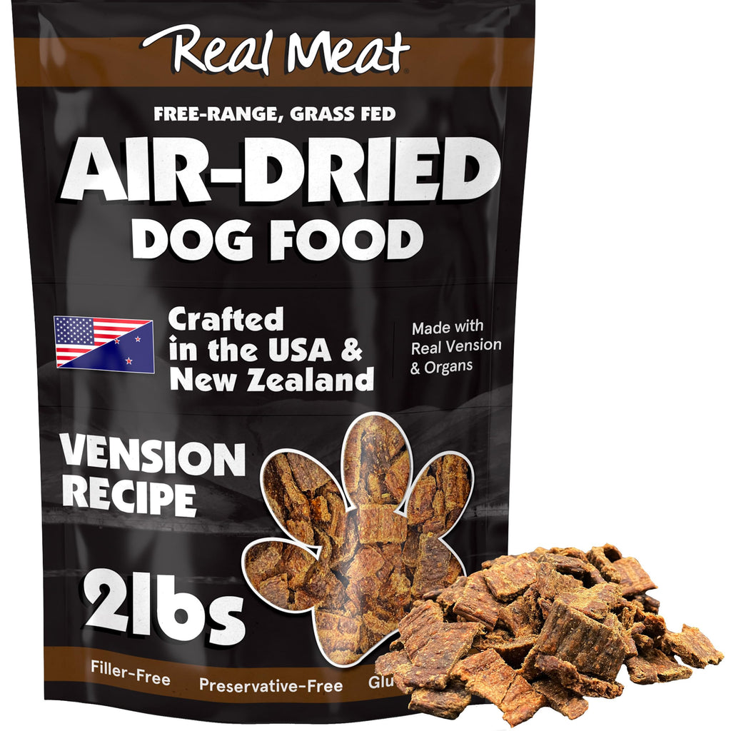 TRMC Real Meat Air Dried Venison Dog Food – 2lb, USA-Crafted Grain-Free High-Protein