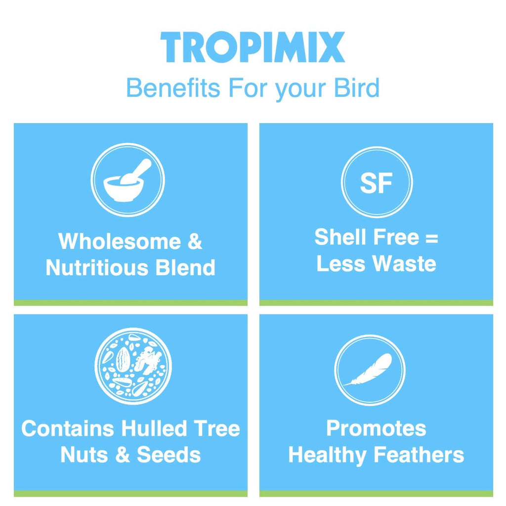 Hari Hagen Tropimix Enrichment Food for Small Parrots, 20 lb