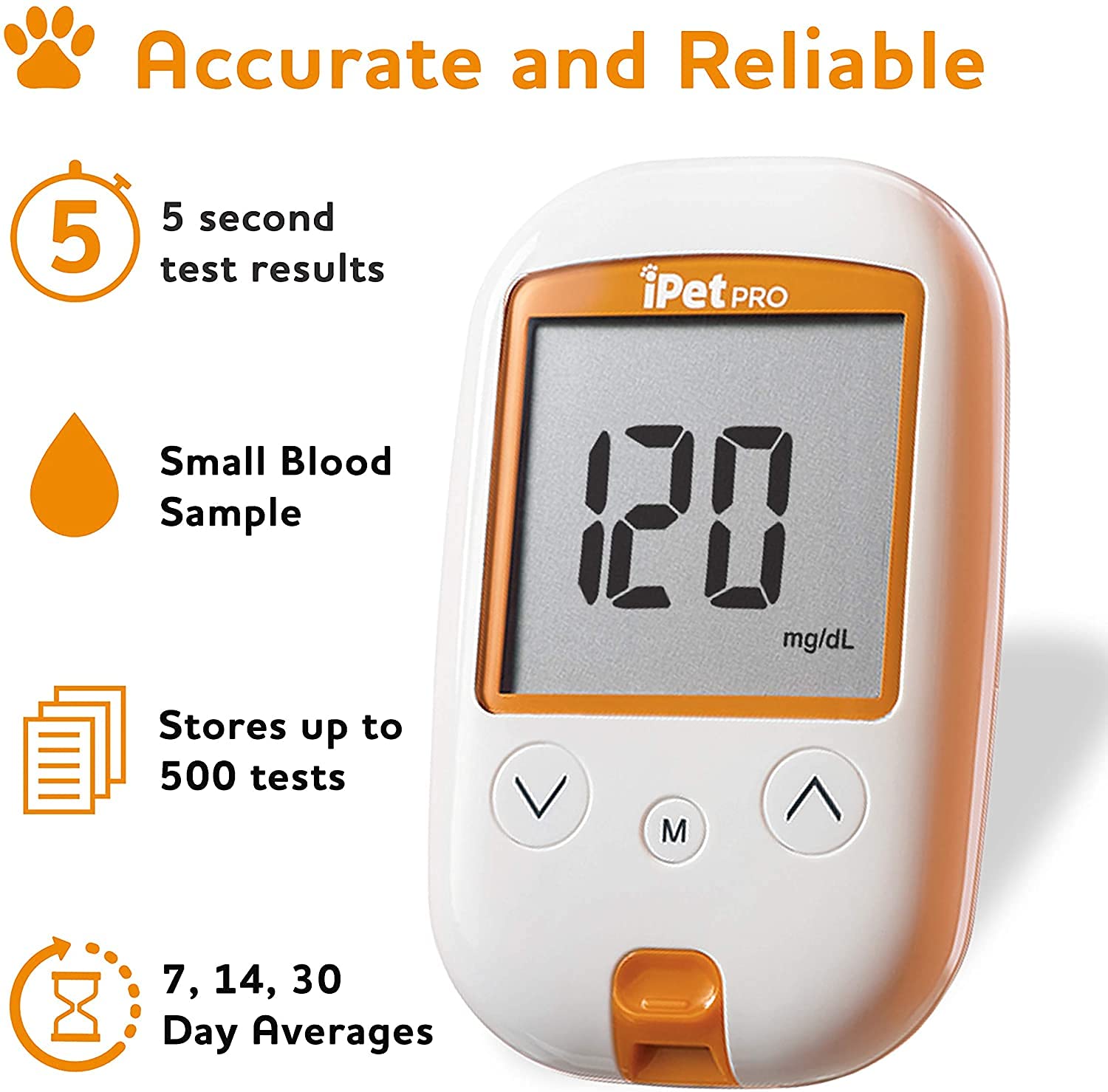 UltiCare iPet PRO Blood Glucose Test Strips — 50 Count for Home Pet Monitoring