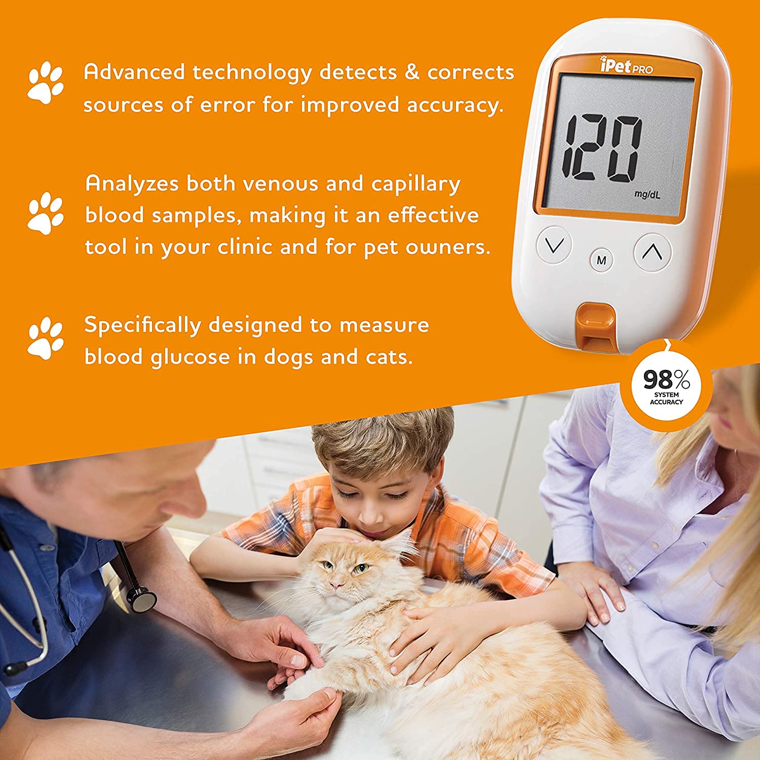 UltiCare iPet PRO Blood Glucose Test Strips — 50 Count for Home Pet Monitoring