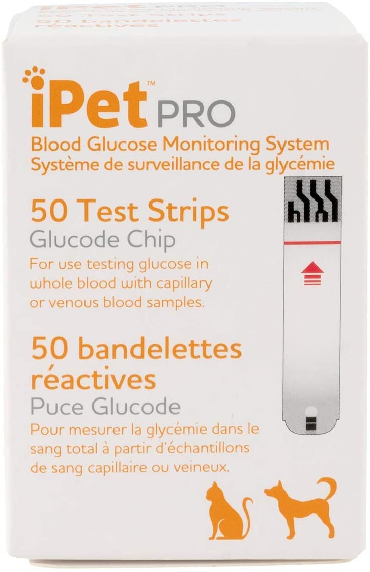 UltiCare iPet PRO Blood Glucose Test Strips — 50 Count for Home Pet Monitoring