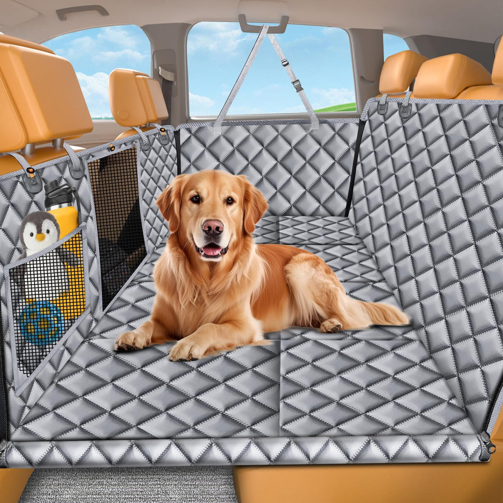 URPOWER Backseat Extender for Dogs — Hard Bottom Car Seat Cover & Hammock for Cars & SUVs