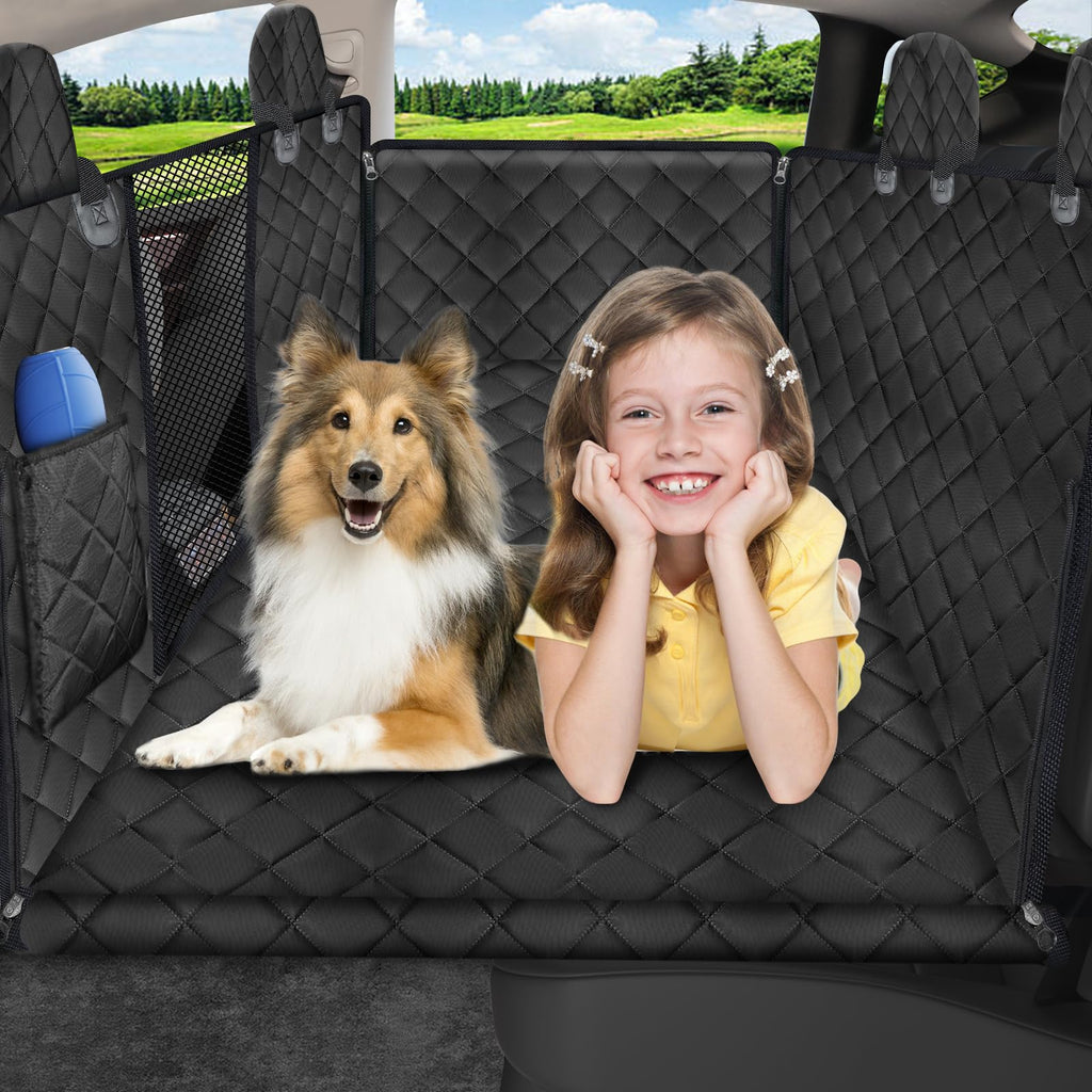 URPOWER Dog Back Seat Extender for Tesla Model Y/Juniper (2025+): Waterproof Hard Bottom Hammock, 400 lb Capacity