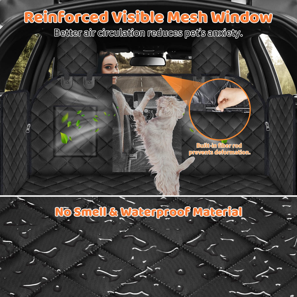 URPOWER Dog Back Seat Extender for Tesla Model Y/Juniper (2025+): Waterproof Hard Bottom Hammock, 400 lb Capacity