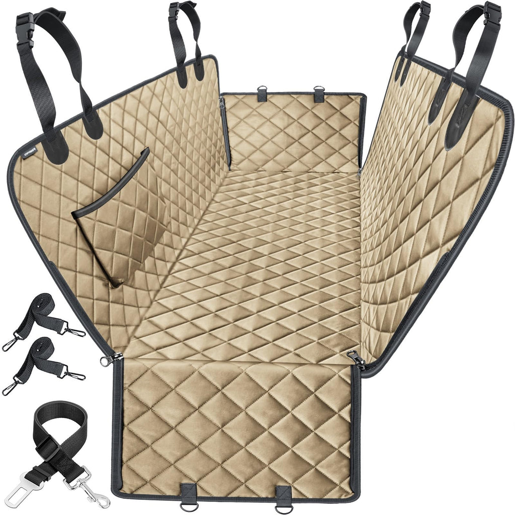 URPOWER Dog Car Seat Cover for Trucks – Waterproof Hammock with Side Flaps (600D, Heavy Duty)
