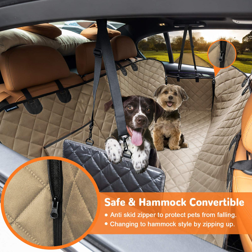 URPOWER Dog Car Seat Cover for Trucks – Waterproof Hammock with Side Flaps (600D, Heavy Duty)