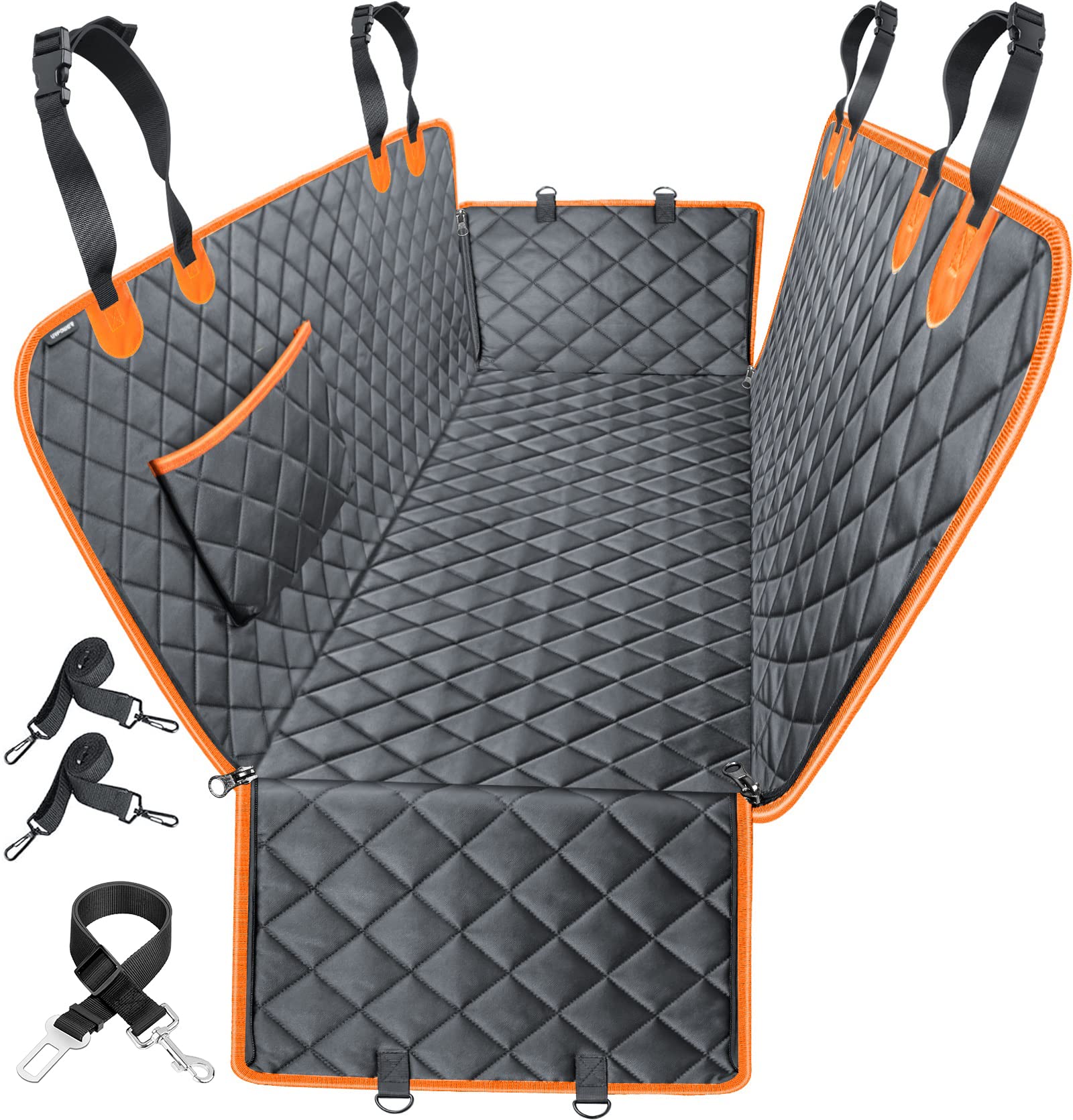 URPOWER Dog Car Seat Cover – 100% Waterproof Hammock, Nonslip, Easy Install