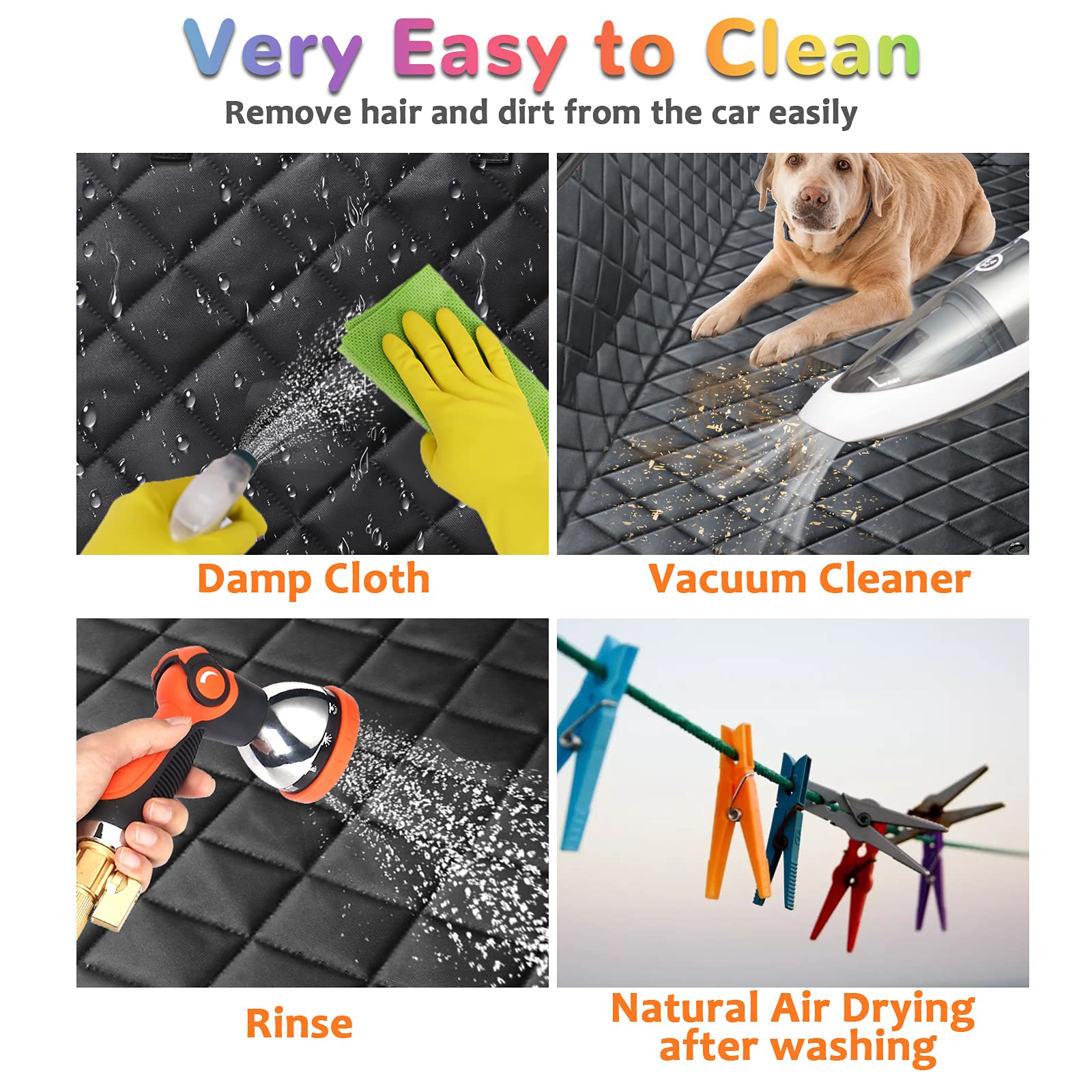 URPOWER Dog Car Seat Cover Hammock — 100% Waterproof, Full-Size Truck Fit, Nonslip & Scratch-Proof