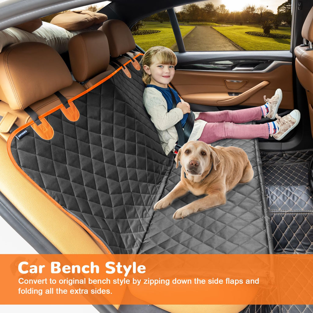 URPOWER Dog Car Seat Cover – 100% Waterproof Hammock, Nonslip, Easy Install