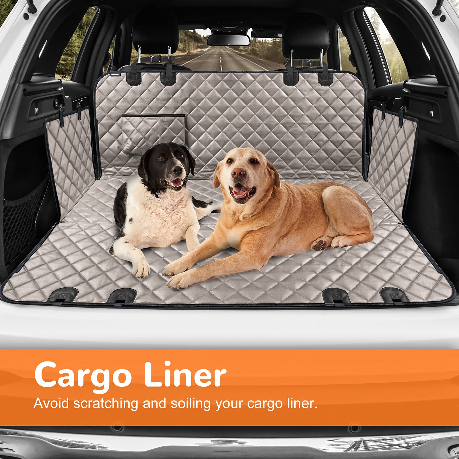 URPOWER Dog Seat Cover Car Hammock – 100% Waterproof, Nonslip Backseat Protector for Cars, SUVs, Trucks