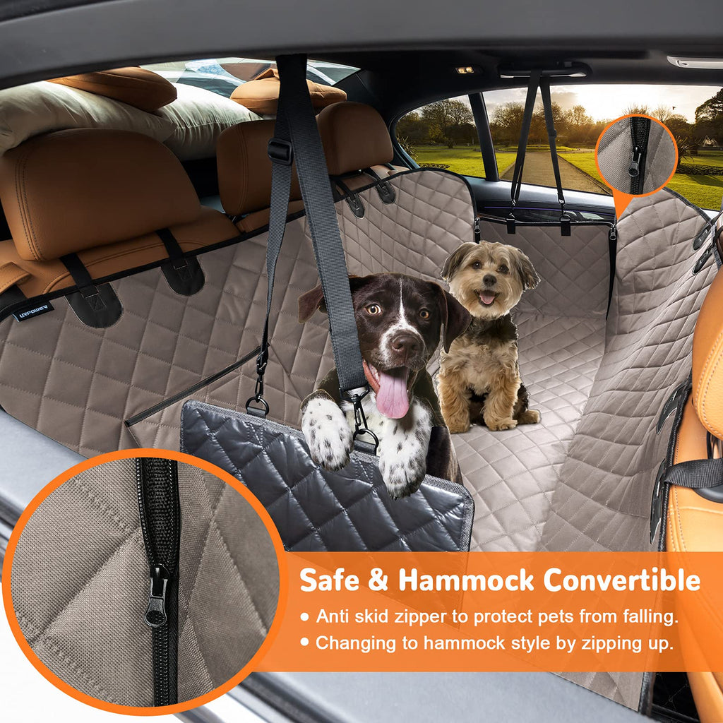 URPOWER Dog Seat Cover Car Hammock – 100% Waterproof, Nonslip Backseat Protector for Cars, SUVs, Trucks