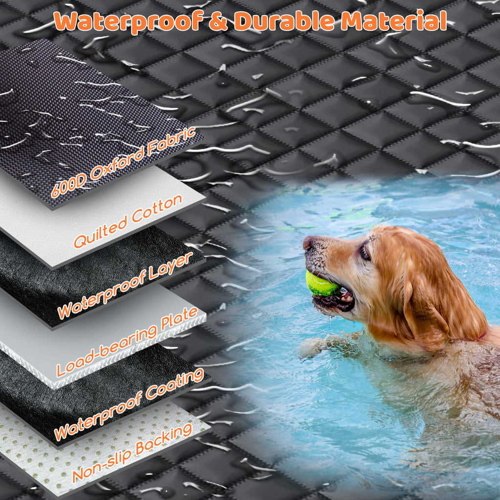 URPOWER XL Backseat Extender for Dogs — Hard Bottom Seat Cover for Full-Size Trucks