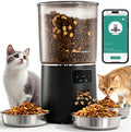 Vacqueen Automatic Cat Feeder for 3 Cats — 6L Smart WiFi Dispenser with Anti-Jam & Voice Recorder