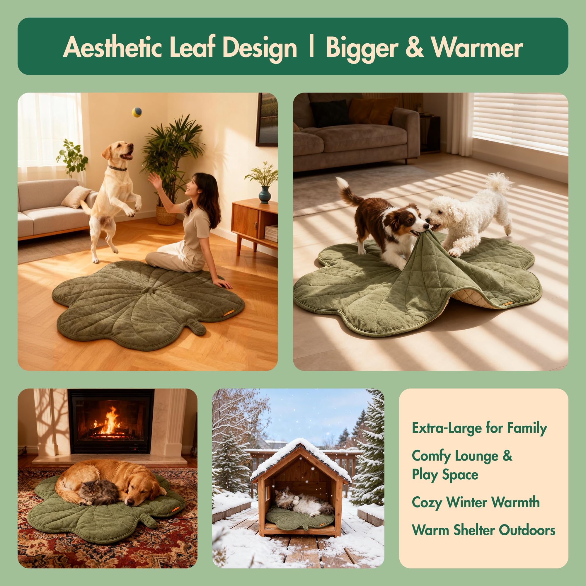 Vagascape Large Dog Heating Pad – Waterproof, Adjustable Temperature, 35x27 in