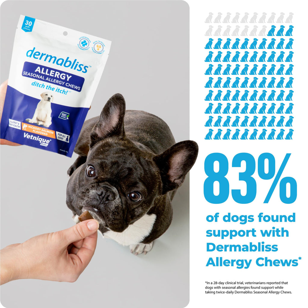 Dermabliss Dog Allergy Relief & Immune Support Chews - Vetnique Labs (120 Ct)
