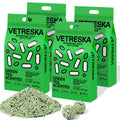 VETRESKA Tofu Cat Litter – Natural Clumping, Flushable, Green Tea Odor Control (5.5lb×4 bags)