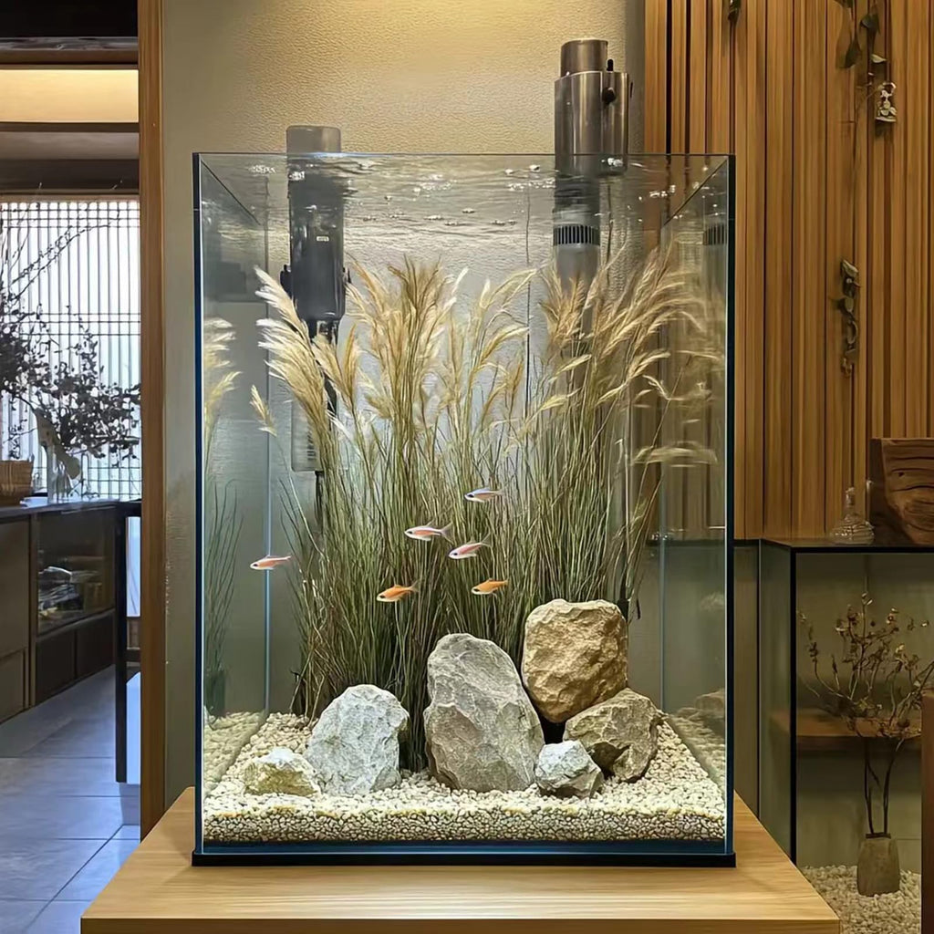 Vimvins 3 Gallon Glass Fish Tank – Small Desktop Aquarium for Betta, Shrimp & Plants
