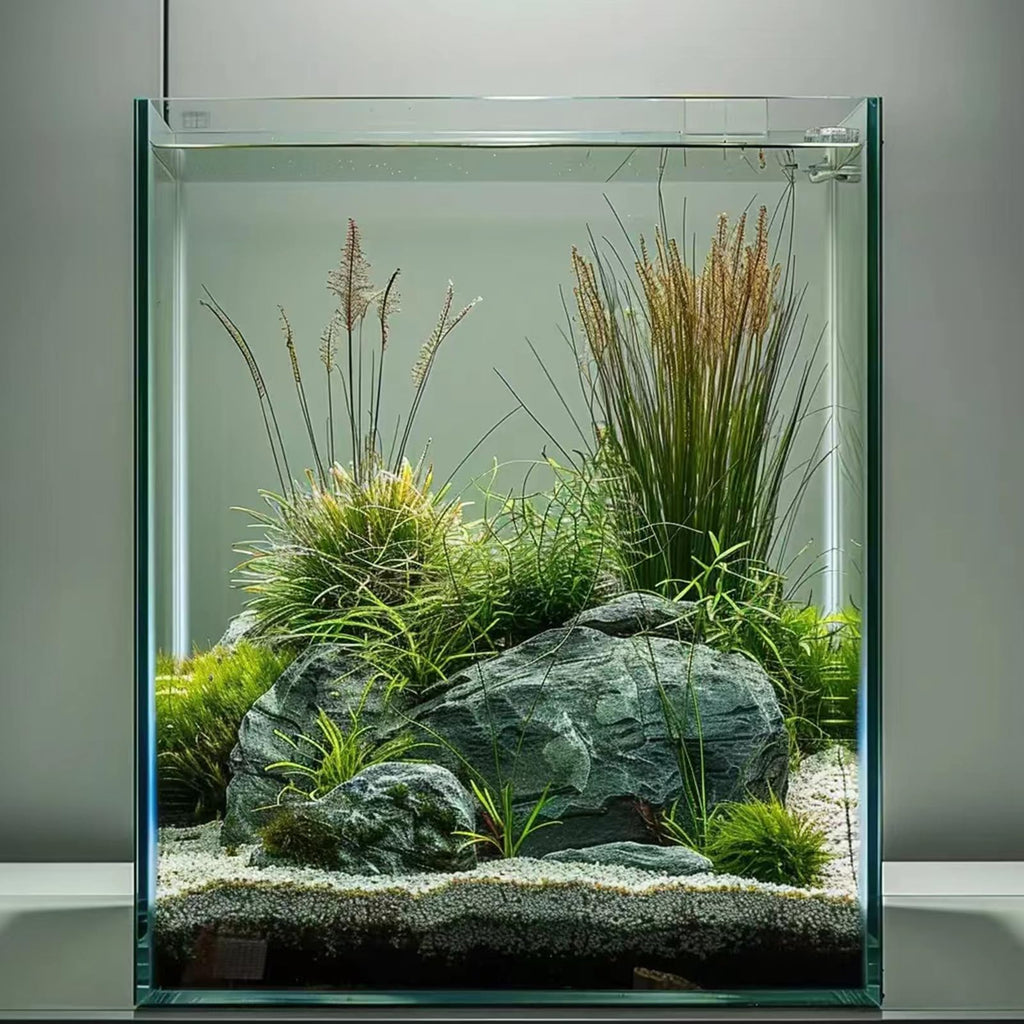 Vimvins 3 Gallon Glass Fish Tank – Small Desktop Aquarium for Betta, Shrimp & Plants