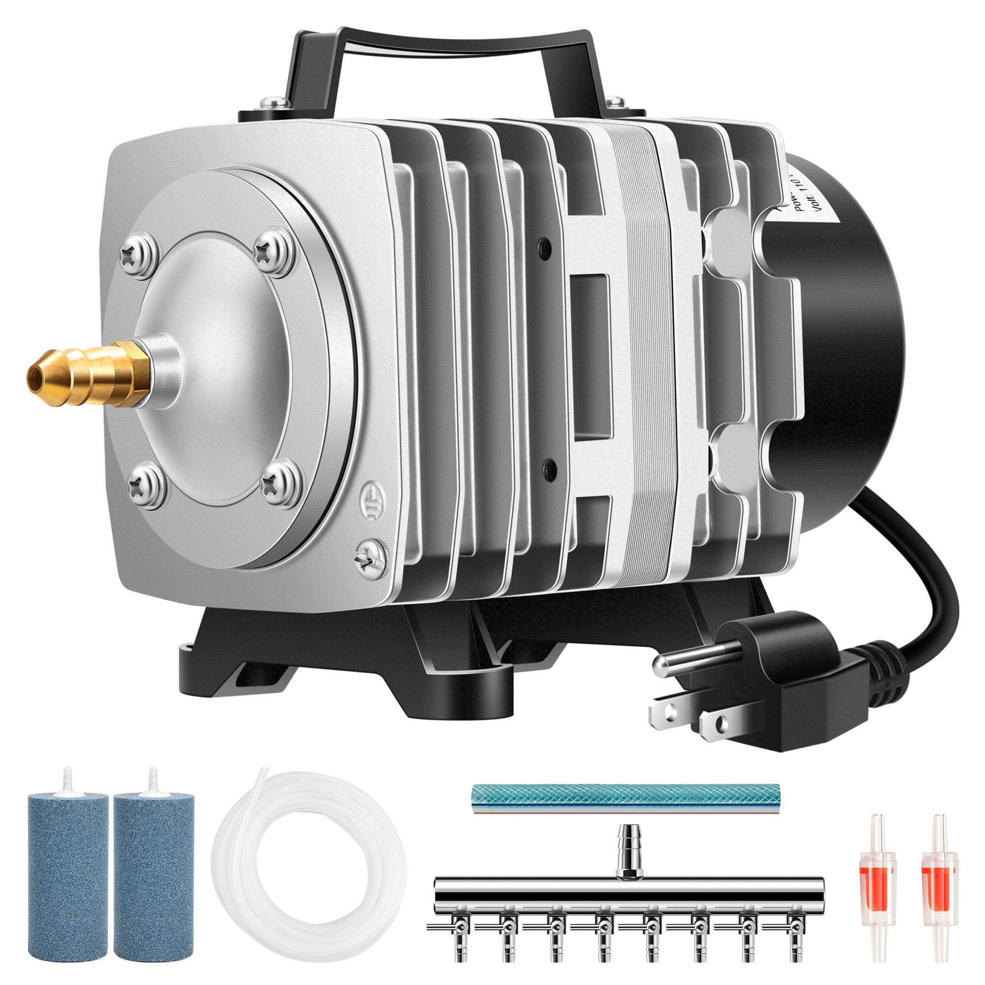 VIVOSUN Air Pump Kit — 40W, 1110 GPH, 8-Way Splitter for Aquarium & Hydroponics