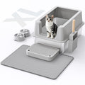 VNAKIO Stainless Steel Cat Litter Box XL – High Sides, Leak-Resistant, Easy Clean