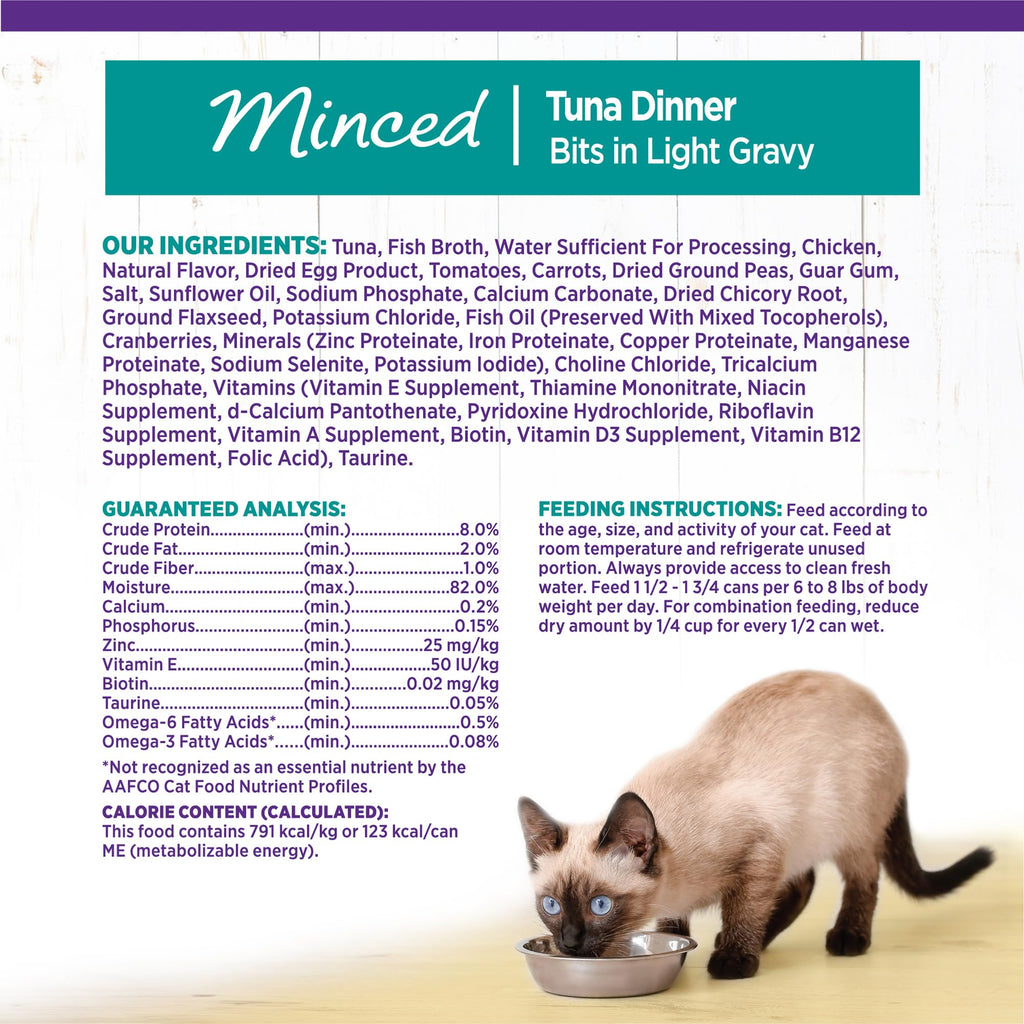 Wellness Complete Health Minced Tuna Entree — Grain-Free Wet Cat Food, 5.5 oz, 24 Pack