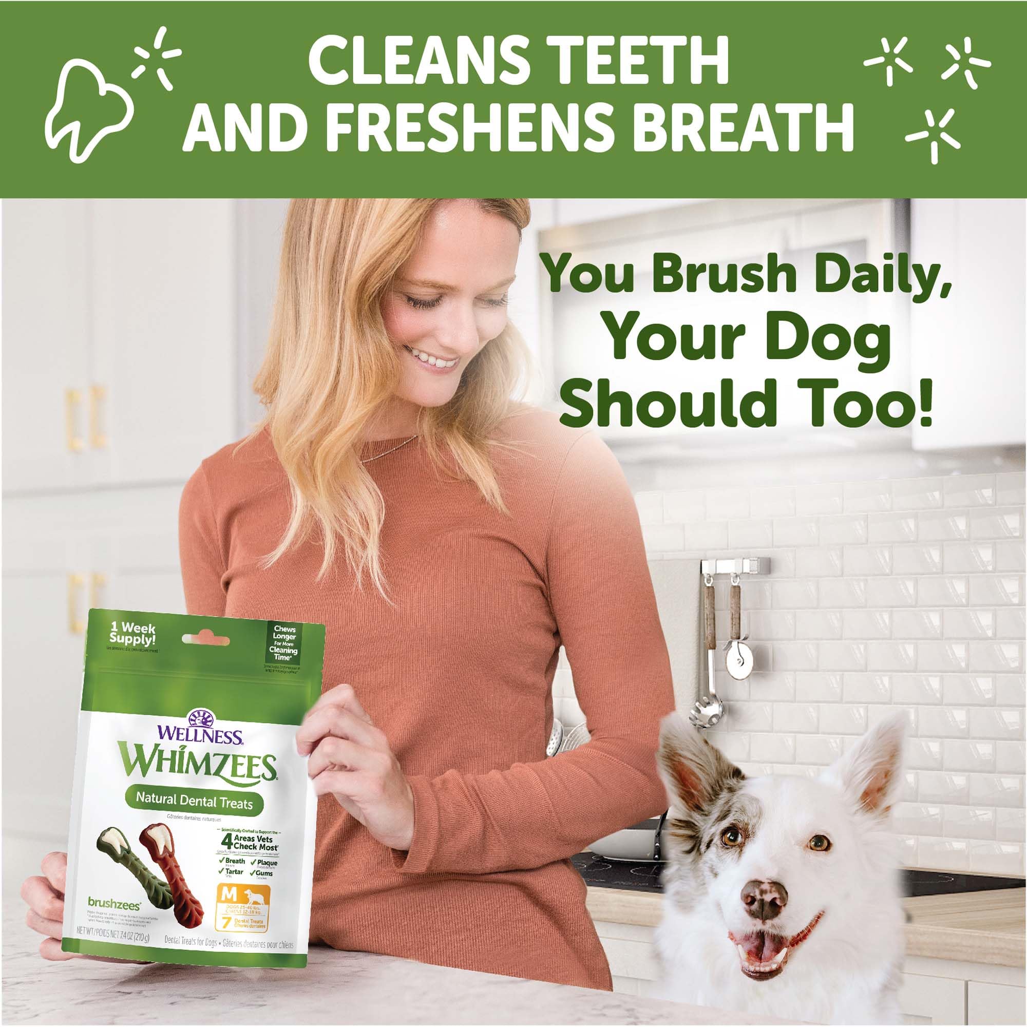 Whimzees Wellness Value Box - Medium Dog Dental Treats (44 Count)