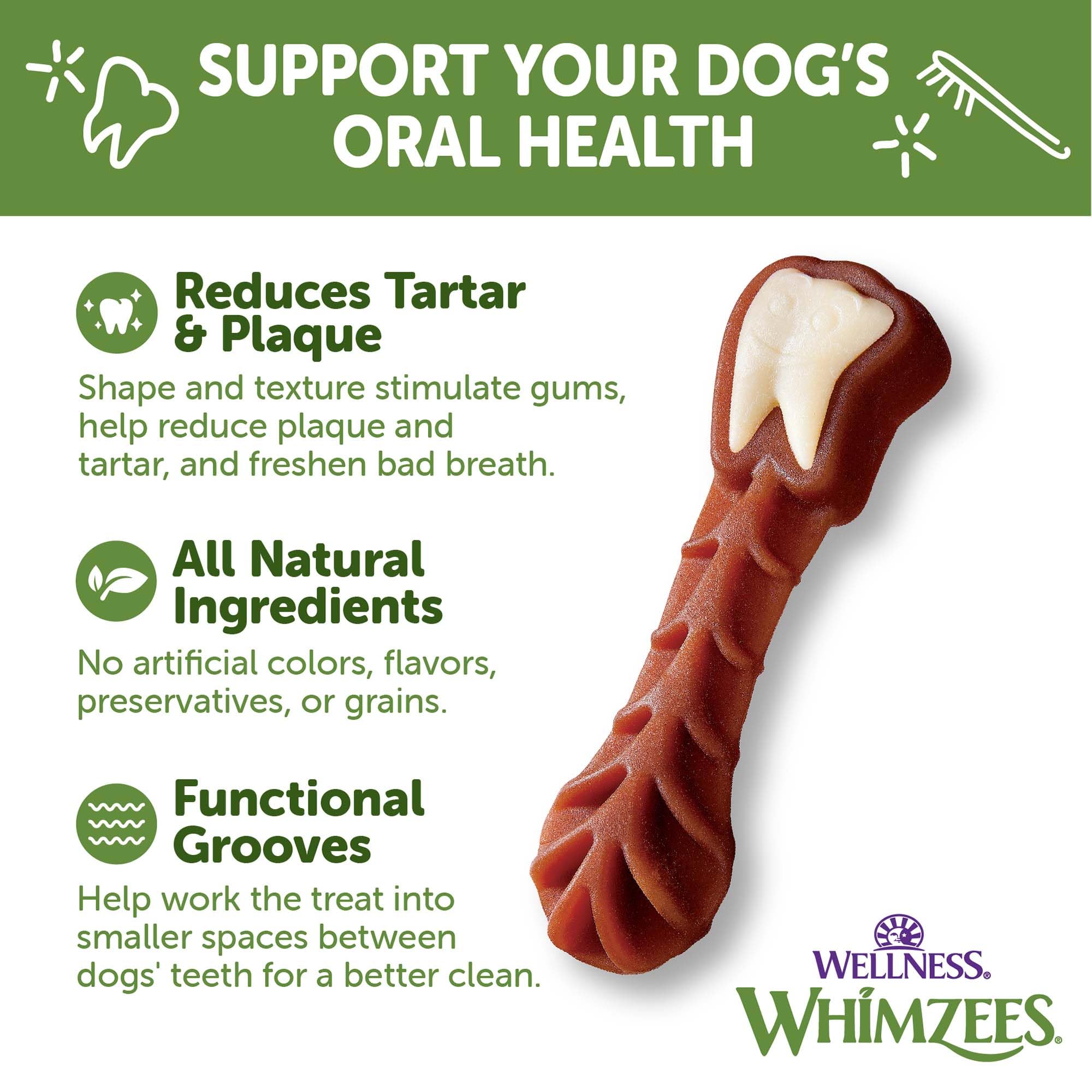 Whimzees Wellness Value Box - Medium Dog Dental Treats (44 Count)