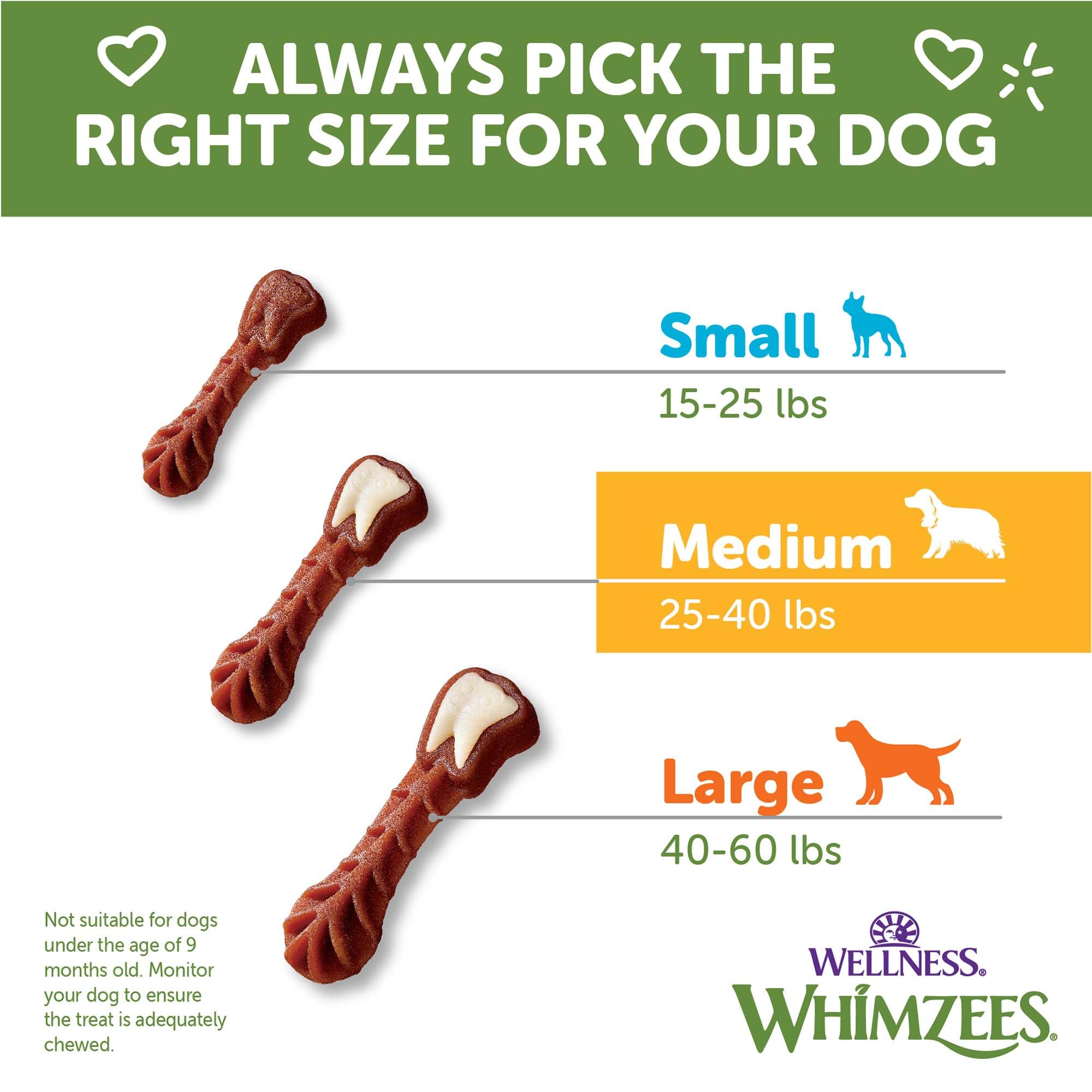 Whimzees Wellness Value Box - Medium Dog Dental Treats (44 Count)