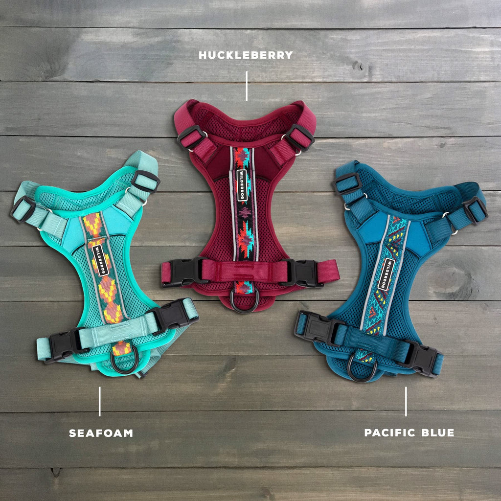 Wilderdog Lightweight Dog Harness with Reflective Straps – Large – Pacific Blue
