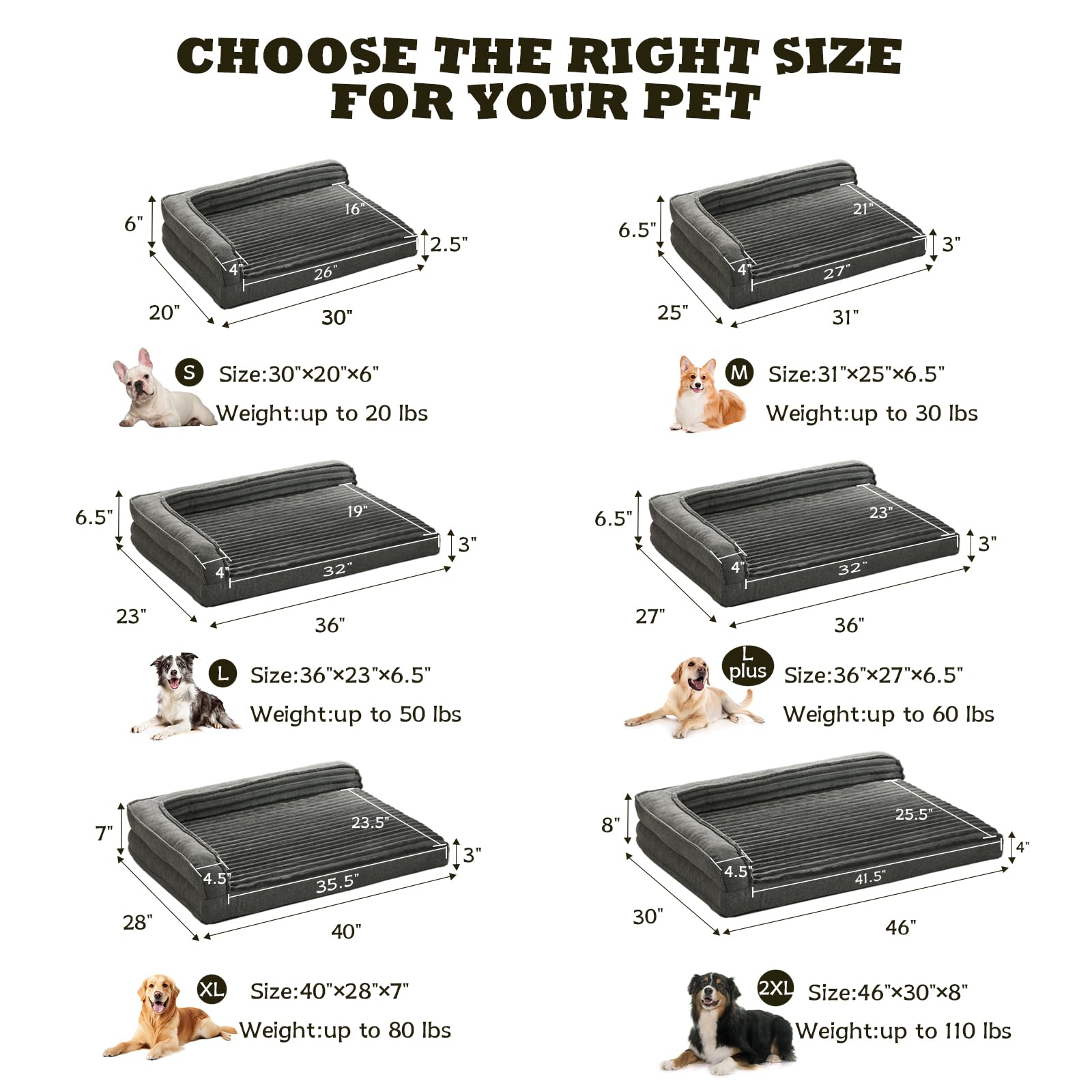WINDRACING Orthopedic XXL Dog Bed 46x30 – Egg Foam, Waterproof, Non-Slip