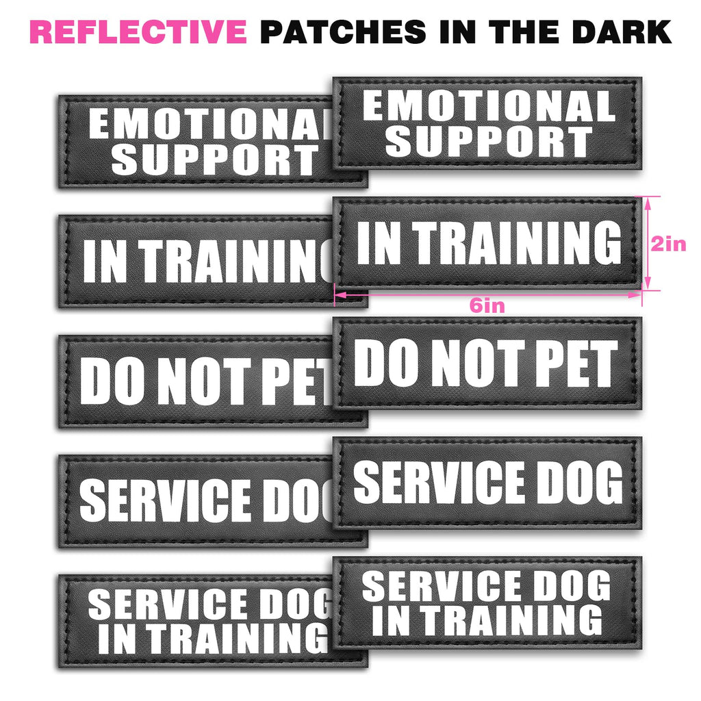 WINSEE Service Dog Vest Harness for Large Dogs | Tactical MOLLE Vest with 10 Patches