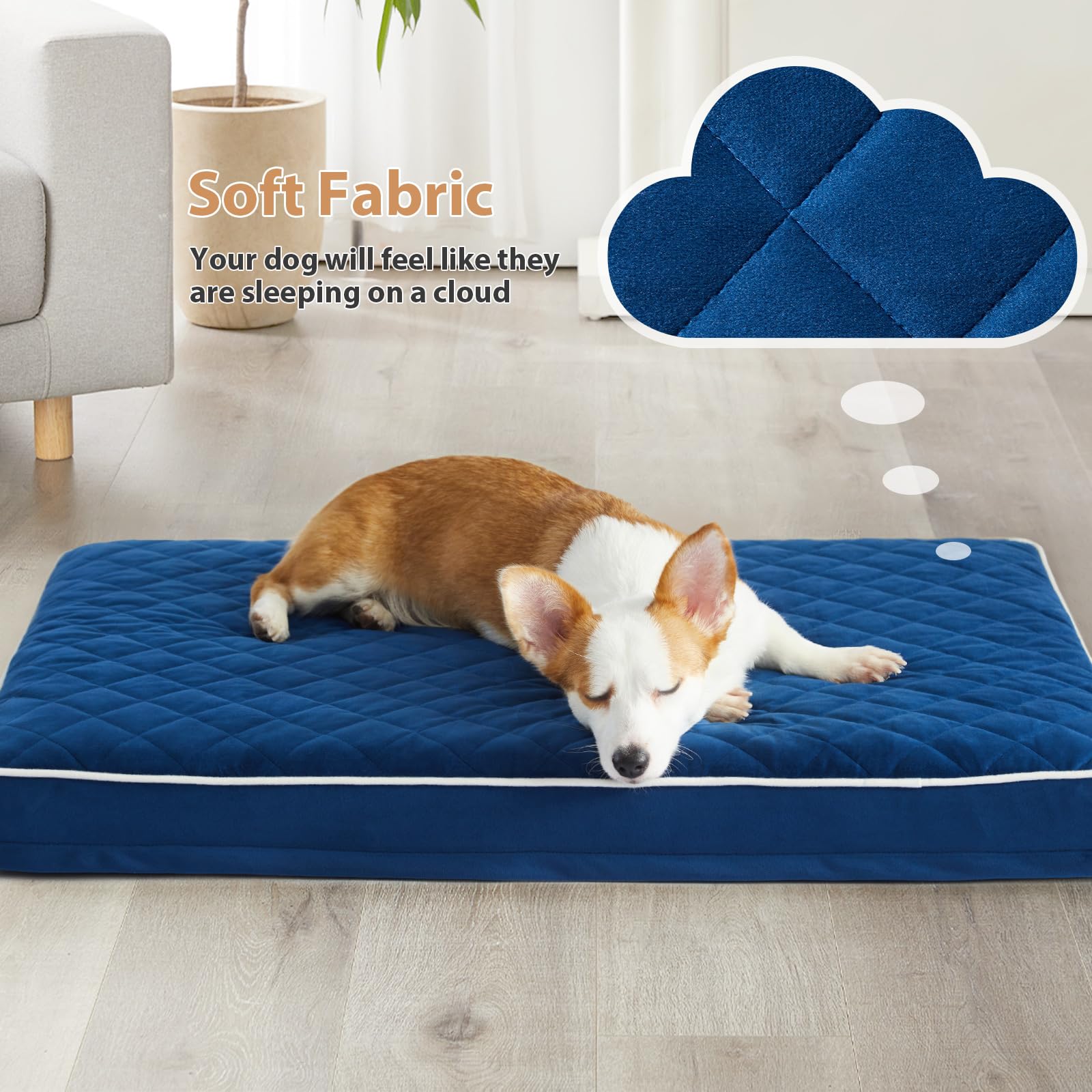 WNPETHOME Orthopedic XL Dog Bed – Large, Waterproof, Washable Cover, Non-Slip