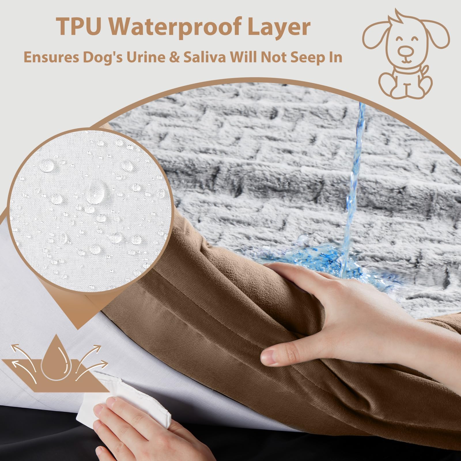 WNPETHOME XXL Extra Large Dog Bed – Orthopedic, Washable Cover with Bolster Sides